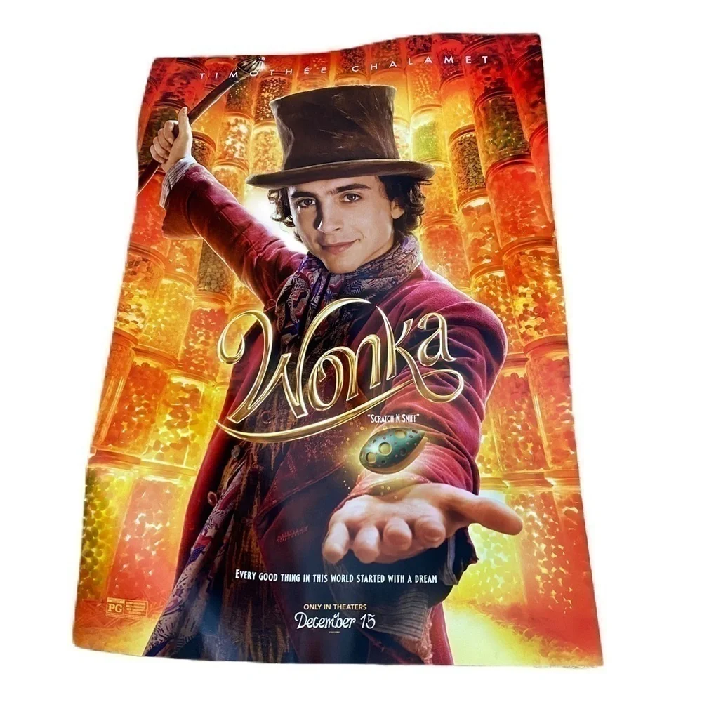 Willy Wonka Scratch N Sniff Movie Poster 2023
